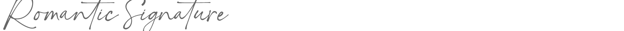 Sample characters Romantic Signature Font